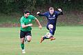 Rapid Ebelsbach (im Bild Sascha Brix, rechts) besiegt den TSV Forst (Bekim Mustafa) mit 3:1.