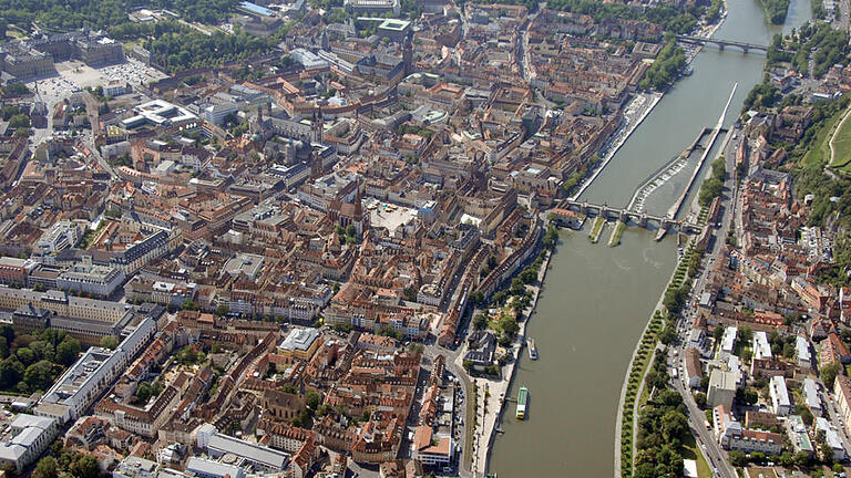 Innenstadt       -  Würzburg, Luftbild, Innenstadt