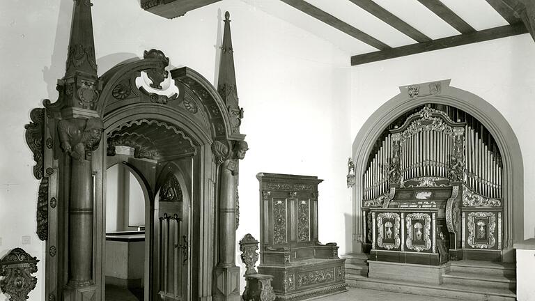 Repräsentativ: der Eingang zum Rittersal auf Schloss Mainberg. Repräsentativ: der Eingang zum Rittersal auf Schloss Mainberg.