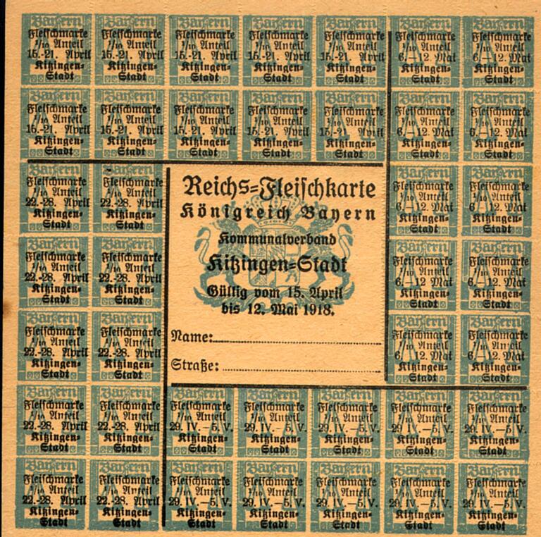 Fleischkarten in Kitzingen. Fleischkarten in Kitzingen.