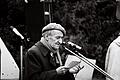 Noch im hohen Alter, hier als 83-jähriger am 18. Juli 1981, demonstrierte Franz Rauhut für den Frieden.