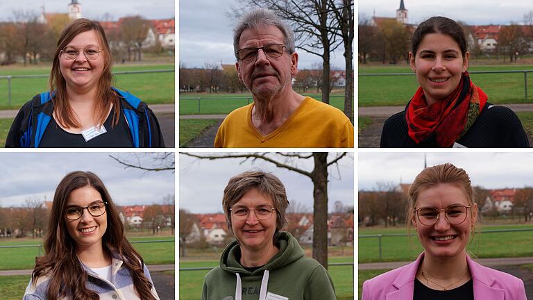 Am Jugendtag der DJK-Vereine des Diözesanverbands Würzburg in Sommerach beteiligten sich (oben von links) Karolina Steffen (Sommerach), Günter Rehberger (Wiesentheid), Maria Schmitt (Rimpar) sowie (unten von links) Lavinia Schuller (Bundesverband), Manuela Kaiser (Rieden) und Patrizia Löw (Landesverband).