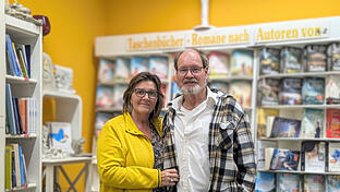 Teddy und Marion Katzenberger geben das Tintenfässchen auf.       -  Teddy und Marion Katzenberger geben das Tintenfässchen auf.