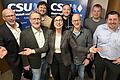 Hinten, von links nach rechts:Dieter Haag, Dominik Burggraf, Sven Appold, Andreas JordanVorne, von links nach rechts:Thomas Reichert, Kreisvorsitzende Barbara Becker, Thomas Geiersbach, Heiko Kieser.