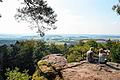 ps hinterindien2       -  Gerade bei Wanderern, die die Natur genießen wollen, ist der Landkreis Haßberge ein beliebtes Urlaubsziel. Am Ziel angekommen bietet sich oft eine schöne Aussicht wie hier auf dem Veitenstein.