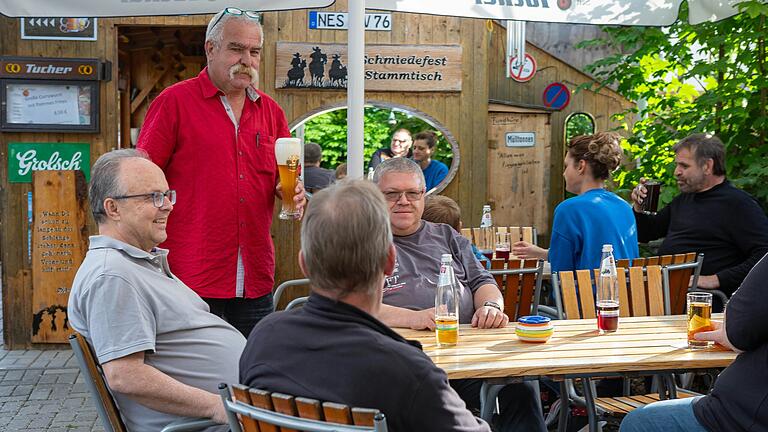 Der Biergarten in Windshausen lädt zu einer Pause ein. Der Biergarten in Windshausen lädt zu einer Pause ein.