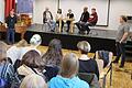 Podiumsdiskussion zum Thema Flucht und Vertreibung im Karlstadter Johann-Schöner-Gymnasium.