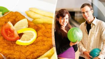 Würzburg - 4 Bowlingspiele, Leihschuhe, Schnitzel mit Pommes und ein Softgetränk (0,4 l). Dieser Deal im Bowling-Center Rottendorf ist ein Strike.