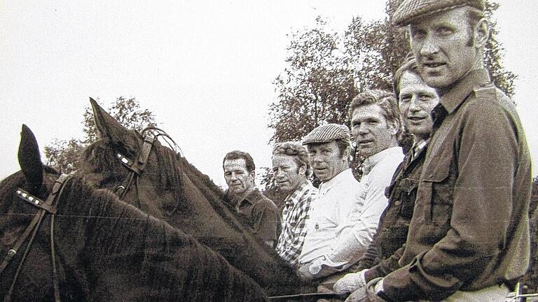 Die Militaryreiter bei Olympia 1972: Kurt Mergler (rechts) mit (von links) Karl Schultz, Horst Karsten, Otto Ammermann, Lutz Gössing und Harry Klugmann.