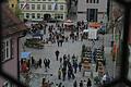 Iphofens gute Stube vom Rathaus aus gesehen. Viele wünschen sich den Marktplatz als Begegnungsstätte ohne Autos.