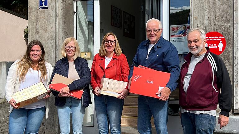 Die fleißigen Sammler (von links): Sara Schreiber, Regina Volpert, Lena Zieres-Schelbert, Walter Volpert und Josef Kümmert.