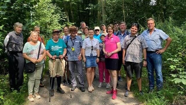 Zwischenstopp im Schwebheimer Wald mit dem CSU-Ortsverband Grafenrheinfeld.