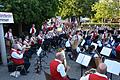 Die Musiker des Blasorchesters der Freunde der Musik Hettstadt machten auch bei den hohen Temperaturen in der Tracht eine gute Figur.