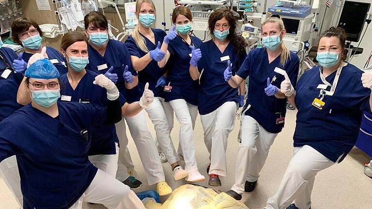 Dieses 'Corona-Foto' entstand zu Beginn der Pandemie im März 2020 am Rhön-Klinikum Campus. Damals schickte man einen Appell an die Bevölkerung, zuhause zu bleiben.