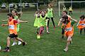 Begeisterung am Fußballspiel: Teilnehmerinnen beim Tag des Mädchenfußballs in Langendorf.