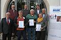 Auch Ehrungen standen auf der Tagesordnung des&nbsp;VdK-Ortsverbands Grünsfeld. Im Bild &nbsp;(von links): Vorsitzender Reiner Schenk, Stellvertreter Stefan Blassauer, Thomas Brocher, Reinhold Fuchs, Anton Englert, Bürgermeisterstellvertreter Jürgen Hofmann, Rosemarie Derr, Kreisvorstand Reinhold Adelmann.