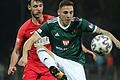 Er ist wieder da: Martin Thomann (vorne) feierte beim FC 05 Schweinfurt ein gelungenes Comeback, hier lässt er dem Buchbacher Lukas Winterling das Nachsehen.