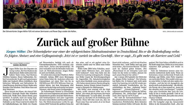 Das Thema zu Höller. Zeitung vom 9.8.2016       -  Darüber lässt sich streiten: War die Geschichte von Jürgen Höller, der alles andere als unbescholten ist, am 9. August 2016 wirklich 'Das Thema'?