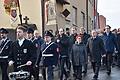 Nach dem Festgottesdienst zogen die Festgäste mit der Trachtenkapelle Müdesheim/Reuchelheim zum Empfang ins Feuerwehrhaus.