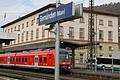 Der Bahnhof Gemünden, hier noch ohne Baustelle.