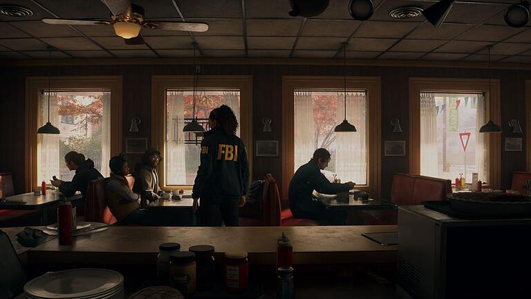 Screenshot aus dem Spiel „Alan Wake 2” - „Alan Wake 2” bietet auf der Pro automatisch höhere Grafikqualität als auf der normalen PS5. Screenshot aus dem Spiel „Alan Wake 2” - „Alan Wake 2” bietet auf der Pro automatisch höhere Grafikqualität als auf der normalen PS5.