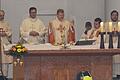 In der Stadtpfarrkirche Bad Neustadt fand der Jubiläumsgottesdienst '50 Jahre Diözesan- und Dekanatsbüro' statt. Hauptzelebrant war Generalvikar Jürgen Vorndran. Mit ihm standen Dekan Andreas Krefft, Pfarrer Jürgen Schwarz, sowie die Diakone Thomas Prapolinat (rechts) und Diakon Wolfgang Dömling (links) am Altar.
