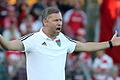 Stinksauer: Trainer Christian Gmünder war mit der Leistung 'seines' FC 05 Schweinfurt genauso unzufrieden wie mit zwei Schiedsrichter-Entscheidungen - und kündigte eine knallharte Aufarbeitung an.