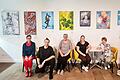 Zu den Teilnehmern der Ausstellung gehören (von links) Almut Dröge, Jens Müller, Gertrud A. Heller, Christina Röder, Janet Schuchardt und Claudia Röder.