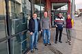 In Marktheidenfeld trafen die Mitglieder der Arbeitsgruppe Radwegekonzept mit Planerin Anna Nägele zusammen. Unser Foto zeigt (von links) Zweiter Bürgermeister Christian Menig, Ralf Hofmann und Wolfgang Barthel von der Arbeitsgruppe sowie Planerin Anna Nägele.