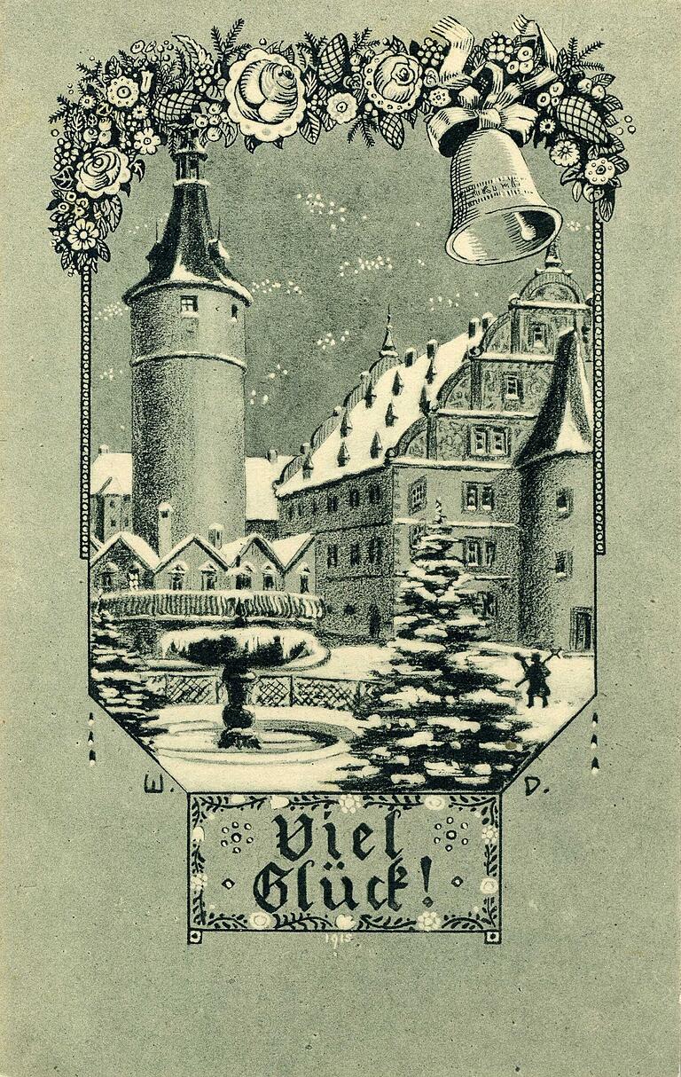 Die Karte „Viel Glück“ ist eine Zeichnung von Wolfgang Doelfel; sie ist um 1930 entstanden. Die Karte „Viel Glück“ ist eine Zeichnung von Wolfgang Doelfel; sie ist um 1930 entstanden.