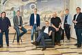 Die Redaktionsleitung der Mediengruppe Main-Post steht Leserinnen und Lesern Rede und Antwort: (von links) Britta Buss, Ivo Knahn (stellvertretender Chefredakteur), Achim Muth, Michael Reinhard (Chefredakteur), Tobias Köpplinger, Regina Krömer und Andreas Kemper.