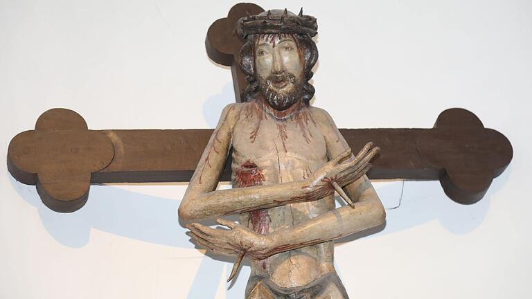 Der Schmerzensmann in der Neumünsterkirche in Würzburg. Der Schmerzensmann in der Neumünsterkirche in Würzburg.