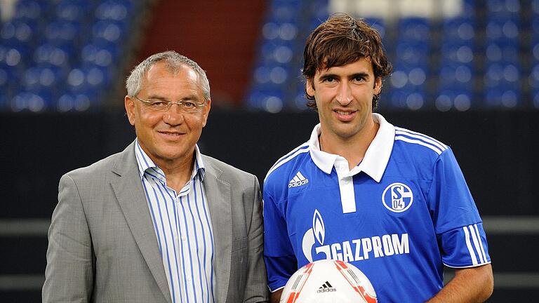 Trainer Felix Magath und Weltstar Raúl in gemeinsamen Tagen beim FC Schalke 04.