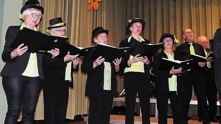 Heitere Melodien stimmte der gemischte Chor des Musikvereins Heufurt beim Jahreskonzert an.