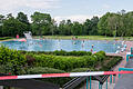 Das Würzburger Dallenbergbad: Im größten Freibad Mainfrankens gab es vor einem Jahr einen spektakulären Polizeieinsatz.&nbsp;