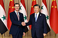 Präsident von China trifft Präsident von Syrien.jpeg       -  Da strahlt der syrische Diktator: Präsident Bashar al-Assad mit seinem chinesischen Amtskollegen Xi Jinping bei seinem Staatsbesuch in China.