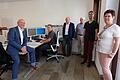 Sie gehören zur Führungsgruppe Katastrophenschutz im Landratsamt Rhön-Grabfeld (von links): Landrat Thomas Habermann, Gerald Söder, Stefan Helfrich, Wolfgang Harich, Tobias Gass und Susanne Schmittzeh.