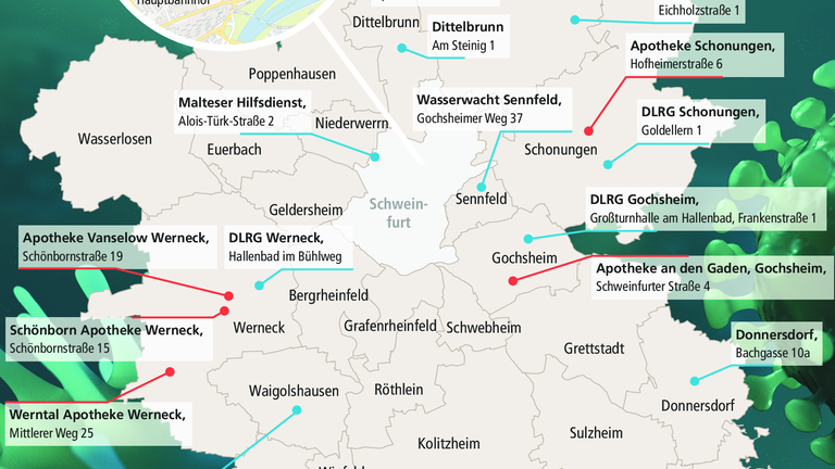 Wo bekomme ich einen Corona-Schnelltest im Raum Schweinfurt?