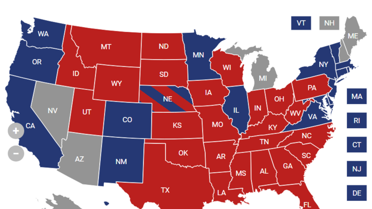 karte_us_election.png       -  Der Stand der Auszählung der US-Wahl 2024 am 6. November 2024 um 11.40 Uhr deutscher Zeit.