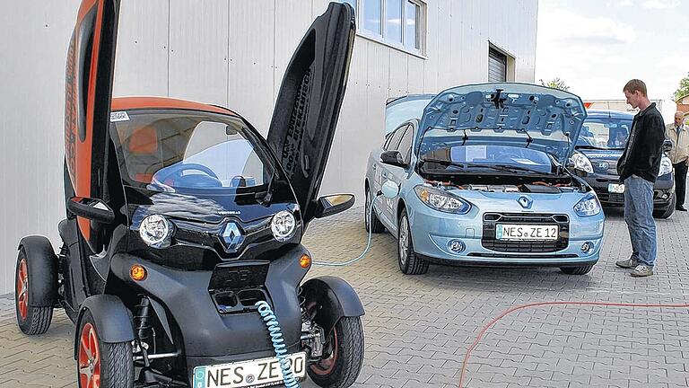 Fahren ohne Benzin: Gleich mehrere stromangetriebene Automodelle gab es auf dem BSH-Gelände zu bewundern.