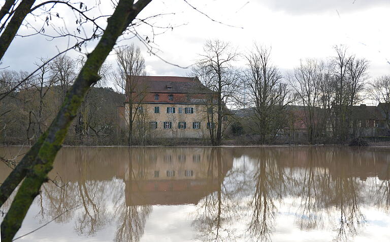 Das Wasserschloss in Unsleben machte seinem Namen alle Ehre.