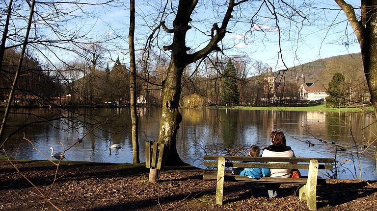 Im Seegarten von Amorbach kann man auch im Winter schön spazierengehen.