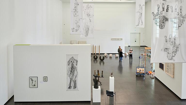 Blick in die Große Halle der Kunsthalle Schweinfurt: Hier startet am 2. Juli die Triennale. Im Moment wird die Ausstellung aufgebaut. Blick in die Große Halle der Kunsthalle Schweinfurt: Hier startet am 2. Juli die Triennale. Im Moment wird die Ausstellung aufgebaut. 