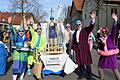Diese Gruppe aus 'Bad Wonfurt' begeisterte mit ihrem Handwagen mit echter Dusche.