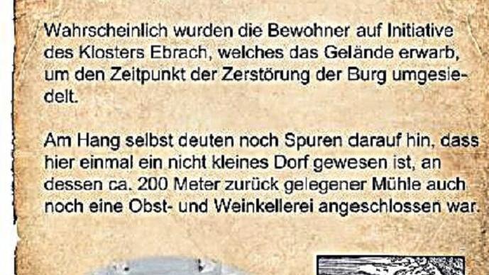 Wer beim SC Weyer am Volkswandertag teilnimmt, bekommt auch einen Einblick in die Geschichte der Region. Liebevoll gestaltete Schilder erzählen von der Vergangenheit des Ortes.