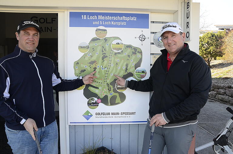 Manuel Bleimann (links) als Manager und Präsident Stefan Kohlross stehen an der Spitze des Golfclubs Main-Spessart.