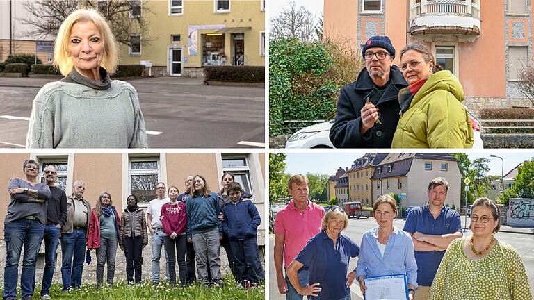 Unmut im Würzburger Frauenland: Andrea Steenpaß (oben links), Kerstin Distler (unten rechts in der Mitte) und Mieter der Frauenlandgenossenschaft (oben rechts und unten links) kritisieren die Bauprojekte. Unmut im Würzburger Frauenland: Andrea Steenpaß (oben links), Kerstin Distler (unten rechts in der Mitte) und Mieter der Frauenlandgenossenschaft (oben rechts und unten links) kritisieren die Bauprojekte.