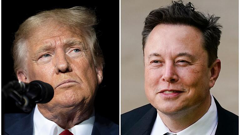 Wahlkampf in den USA - Trump und Musk       -  Bei Gewerkschaftlern in Ungnade gefallen: Donald Trump und Elon Musk.