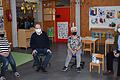 Besuch im Kindergarten Zwergenhöhle: Gruppenleiterin Doris Koch, Bürgermeister Herbert Hemmelmann, Kindergartenleiterin Gabriele Hartmann und Bundestagsabgeordneter Alexander Hoffmann (von links).