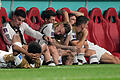 WM 2022 - Costa Rica - Deutschland       -  01.12.2022, Katar, Al-Chaur: Fußball, WM, Costa Rica - Deutschland, Vorrunde, Gruppe E, Spieltag 3, Al-Bait Stadion, die deutschen Auswechselspieler auf der Bank reagieren nach dem WM-Spiel. Foto: Martin Meissner/AP/dpa +++ dpa-Bildfunk +++